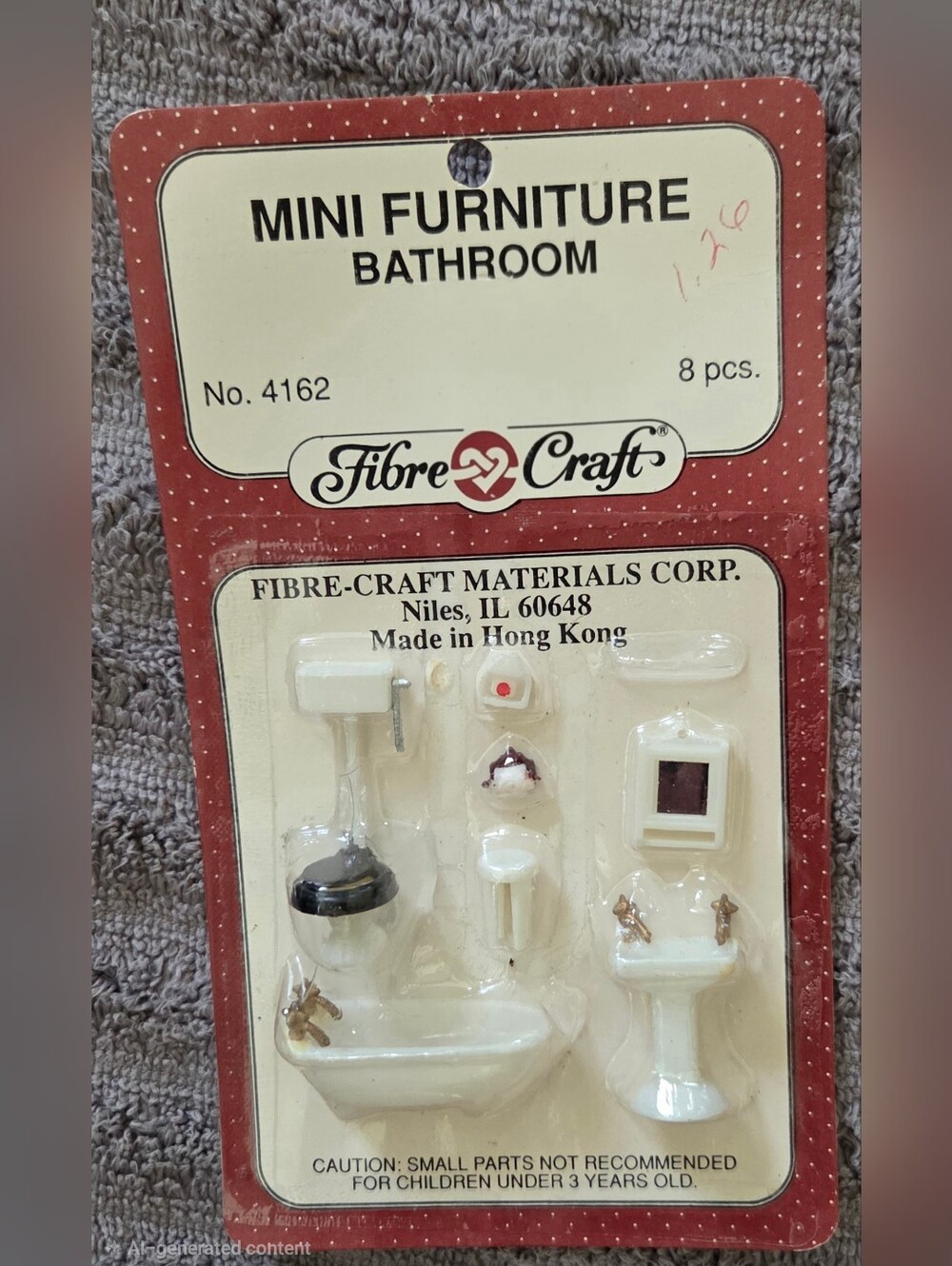 vintage Fibre Craft NOS dollhouse miniatures, 1:24